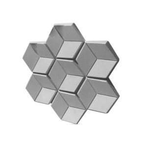 Panneau mural décoratif en GRC / GRG au motif géométrique hexagonal moderne, idéal pour sublimer vos façades et intérieurs avec élégance et durabilité.