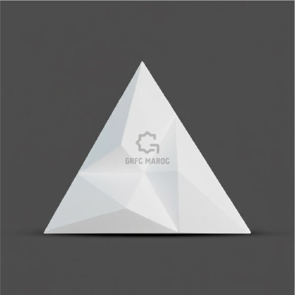 Panneau mural décoratif en GRC / GRG au motif géométrique hexagonal moderne, idéal pour sublimer vos façades et intérieurs avec élégance et durabilité.