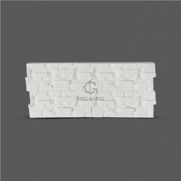 Panneau mural décoratif en GRC / GRG au motif géométrique hexagonal moderne, idéal pour sublimer vos façades et intérieurs avec élégance et durabilité.