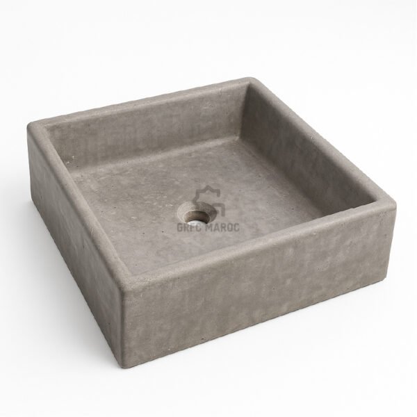 Vasque en béton GRC , Lavabo moderne en béton architectural - FORME CARRÉE