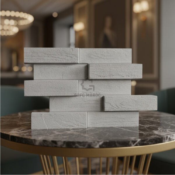 Panneau mural décoratif en GRC / GRG au motif géométrique hexagonal moderne, idéal pour sublimer vos façades et intérieurs avec élégance et durabilité.